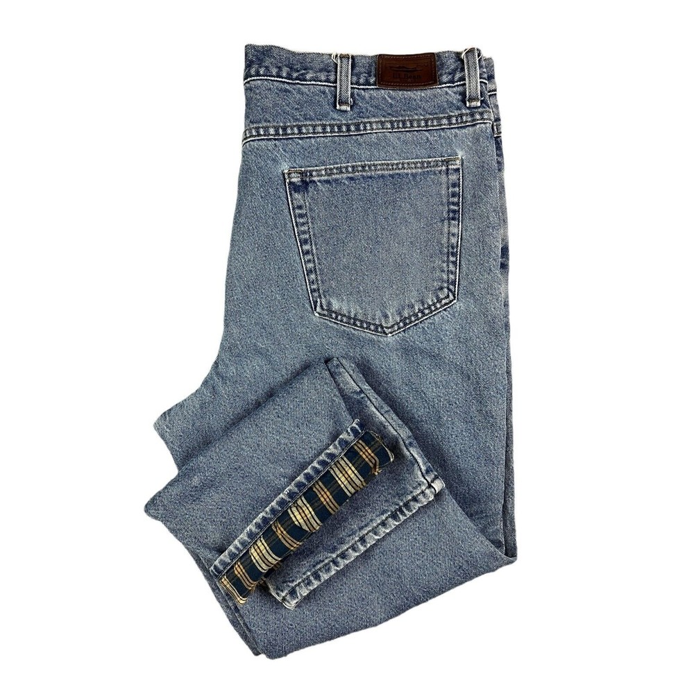 L.L. Bean Vintage Men's Outdoor Winter Flannel Lined Classic Fit Jeans 40 x L29